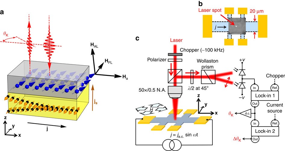 Magneto-optical investigation of spin–orbit torques in metallic and  insulating magnetic heterostructures | Nature Communications