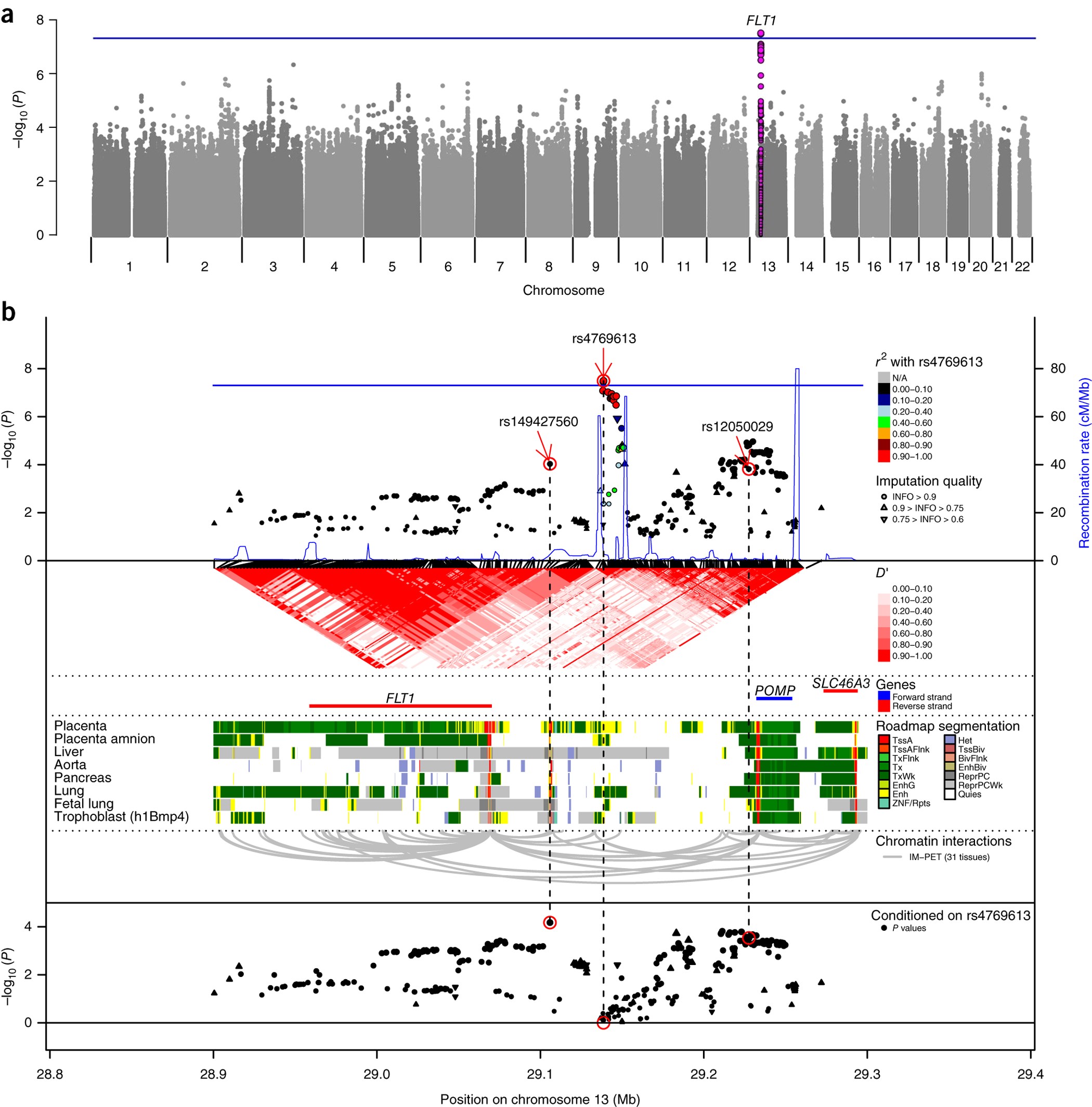 Variants In The Fetal Genome Near Flt1 Are Associated With Risk Of