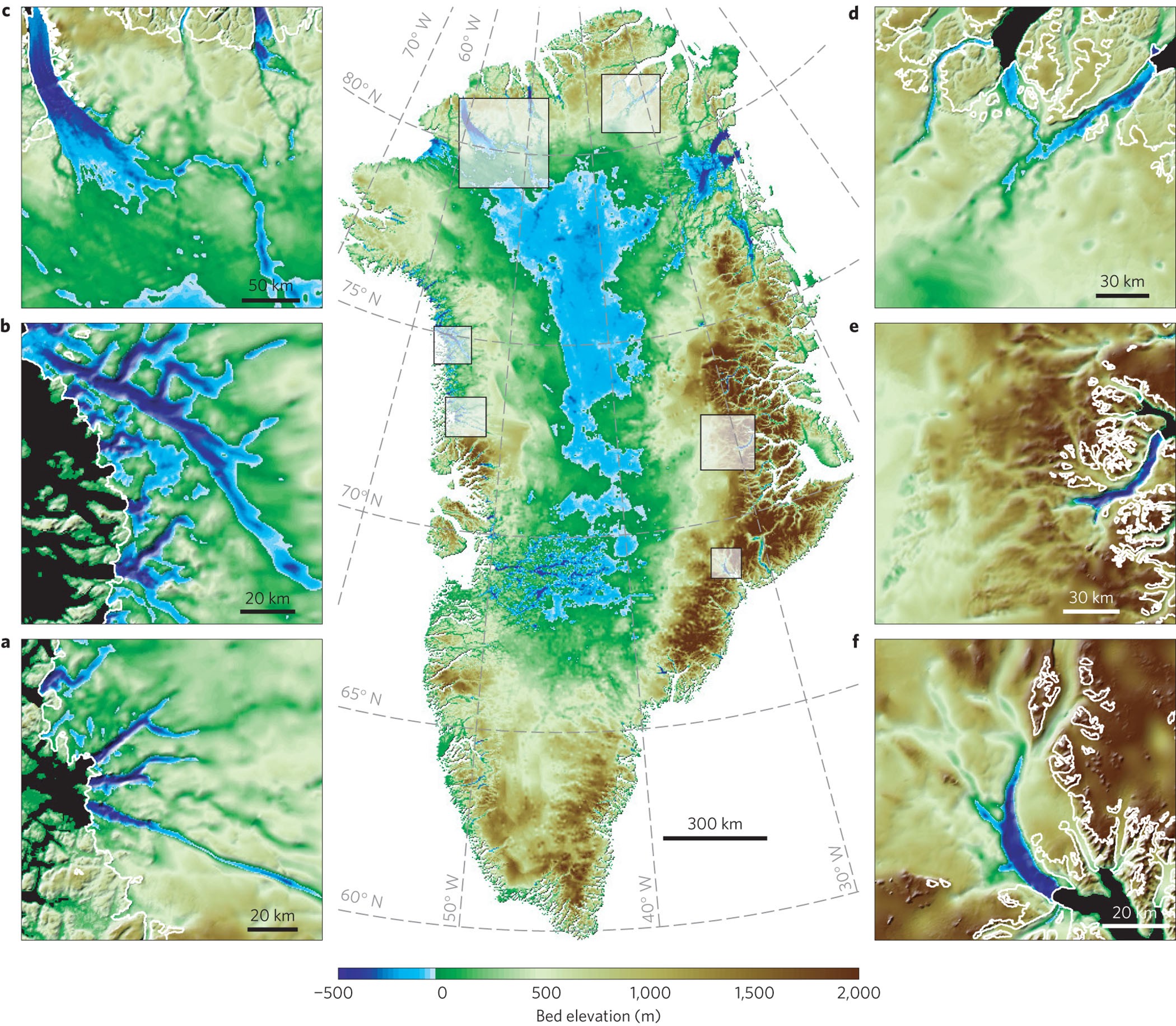 Карта гренландии без льда