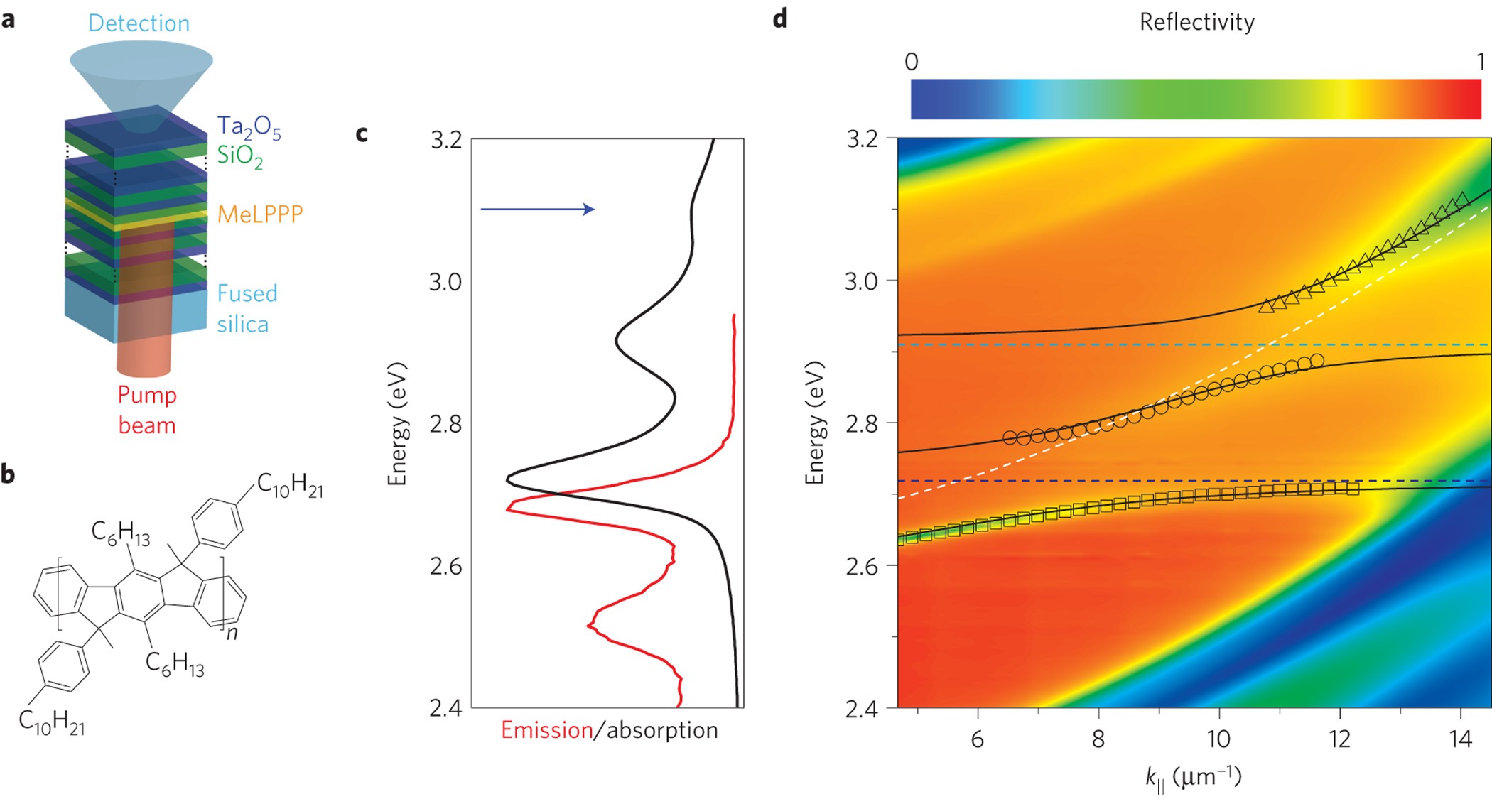 Room-temperature Bose–Einstein condensation of cavity exciton–polaritons in  a polymer | Nature Materials