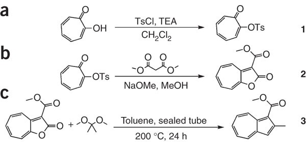 Synthesis of bicyclo[5.3.0]azulene derivatives