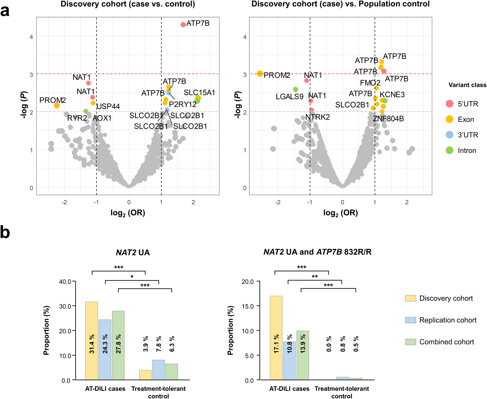 Fig. 2: Discovery of pharmacogenetic variants associated with AT-DILI.
