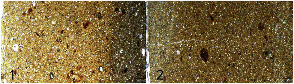Fig. 12: Petrographic sections of red cups collected at Qixingdun and Sanfantwan sites.