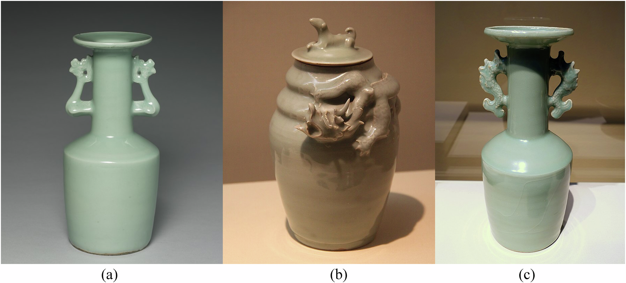 Fig. 13: Representative examples of Porcelain Vases Showing Handle and Belly combinations.