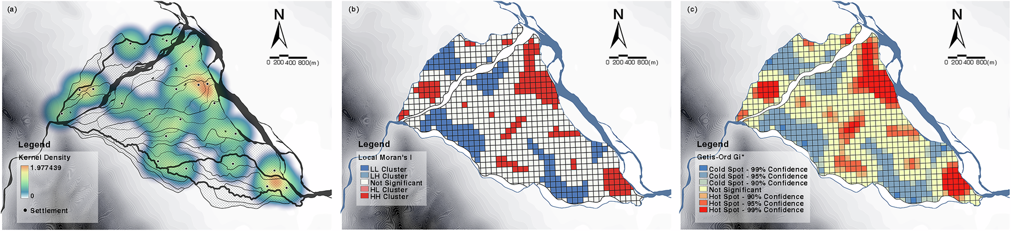 Fig. 14: Spatial distribution characteristics of settlements in the F_IDU.