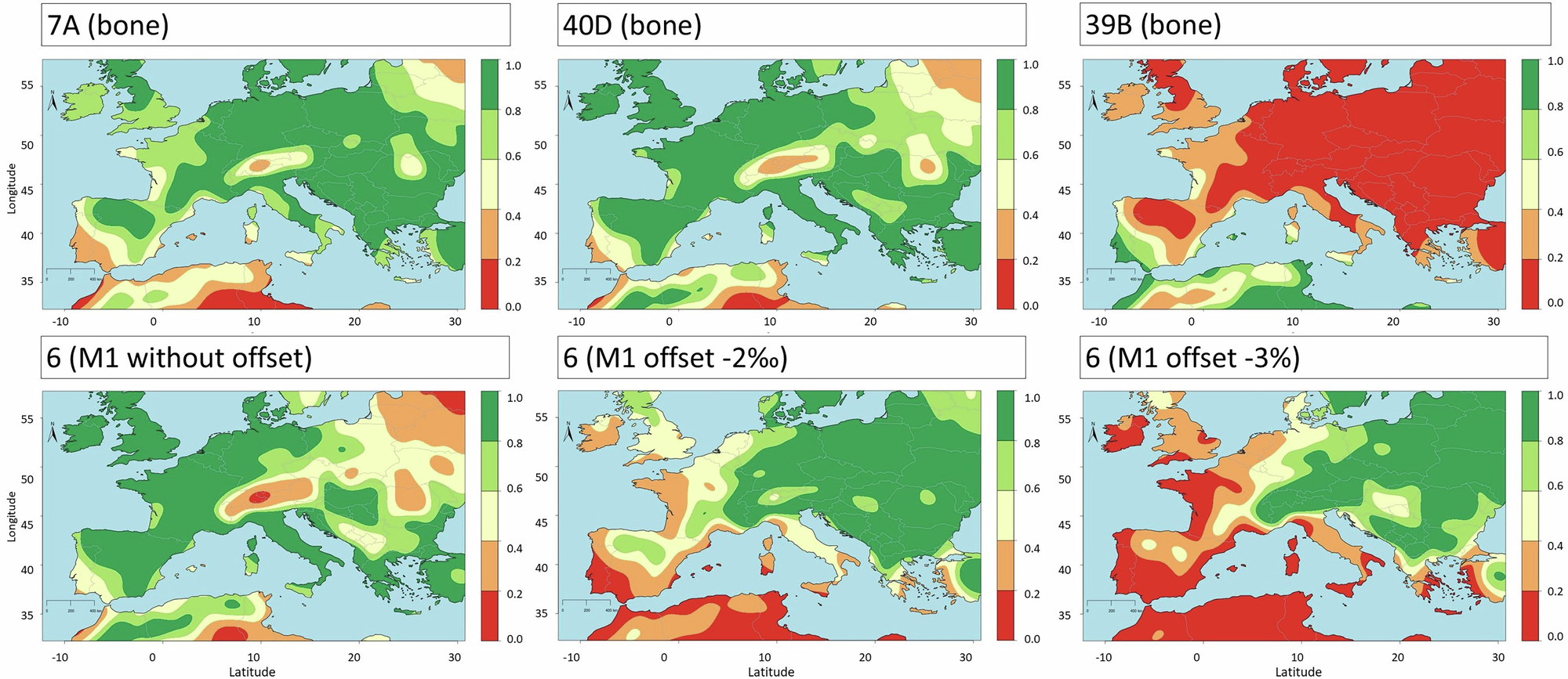 Fig. 6: Probability density maps for selected individuals.
