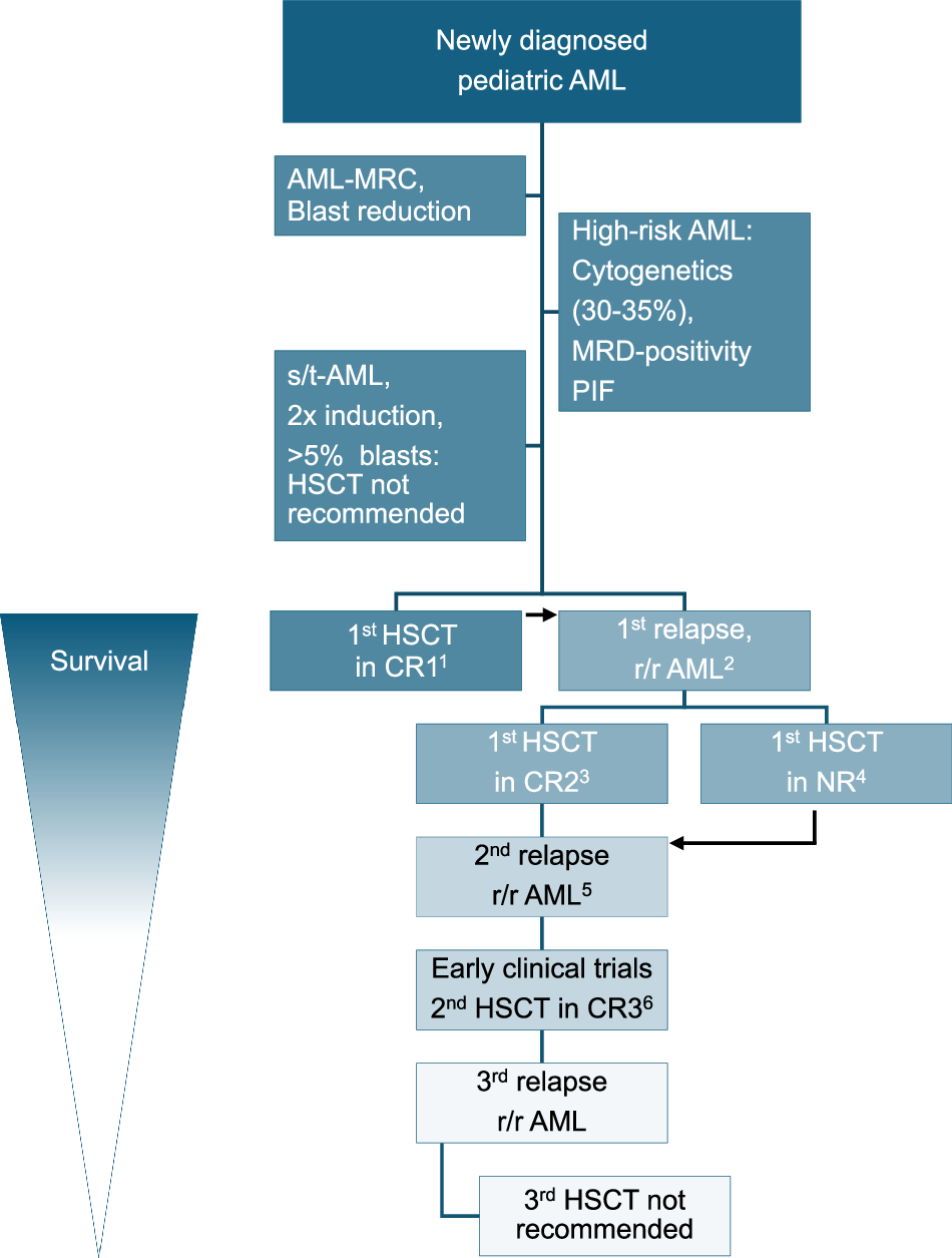 Fig. 3: To transplant or not to transplant in pediatric AML?
