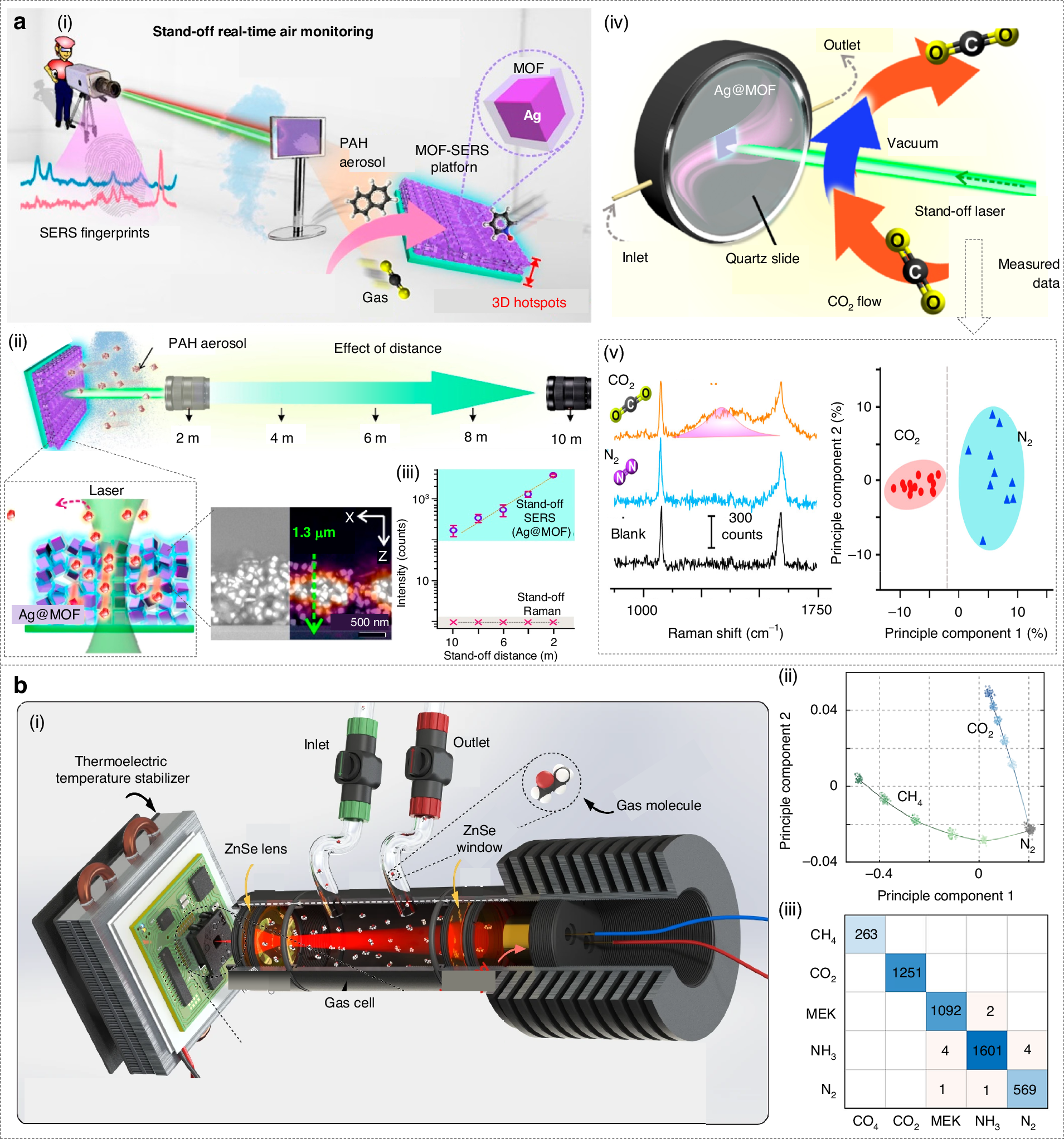 Fig. 6: Stand-off detection technology and Smart microsystems in environmental monitoring.