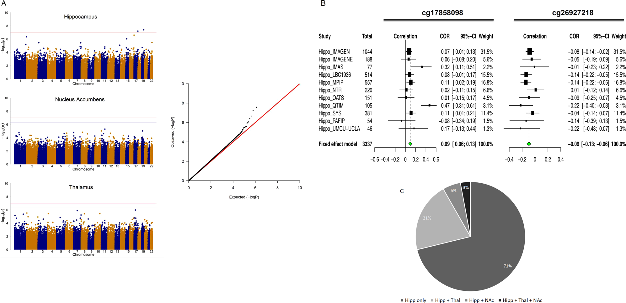 Epigenome-wide meta-analysis of blood DNA methylation and its association  with subcortical volumes: findings from the ENIGMA Epigenetics Working  Group | Molecular Psychiatry