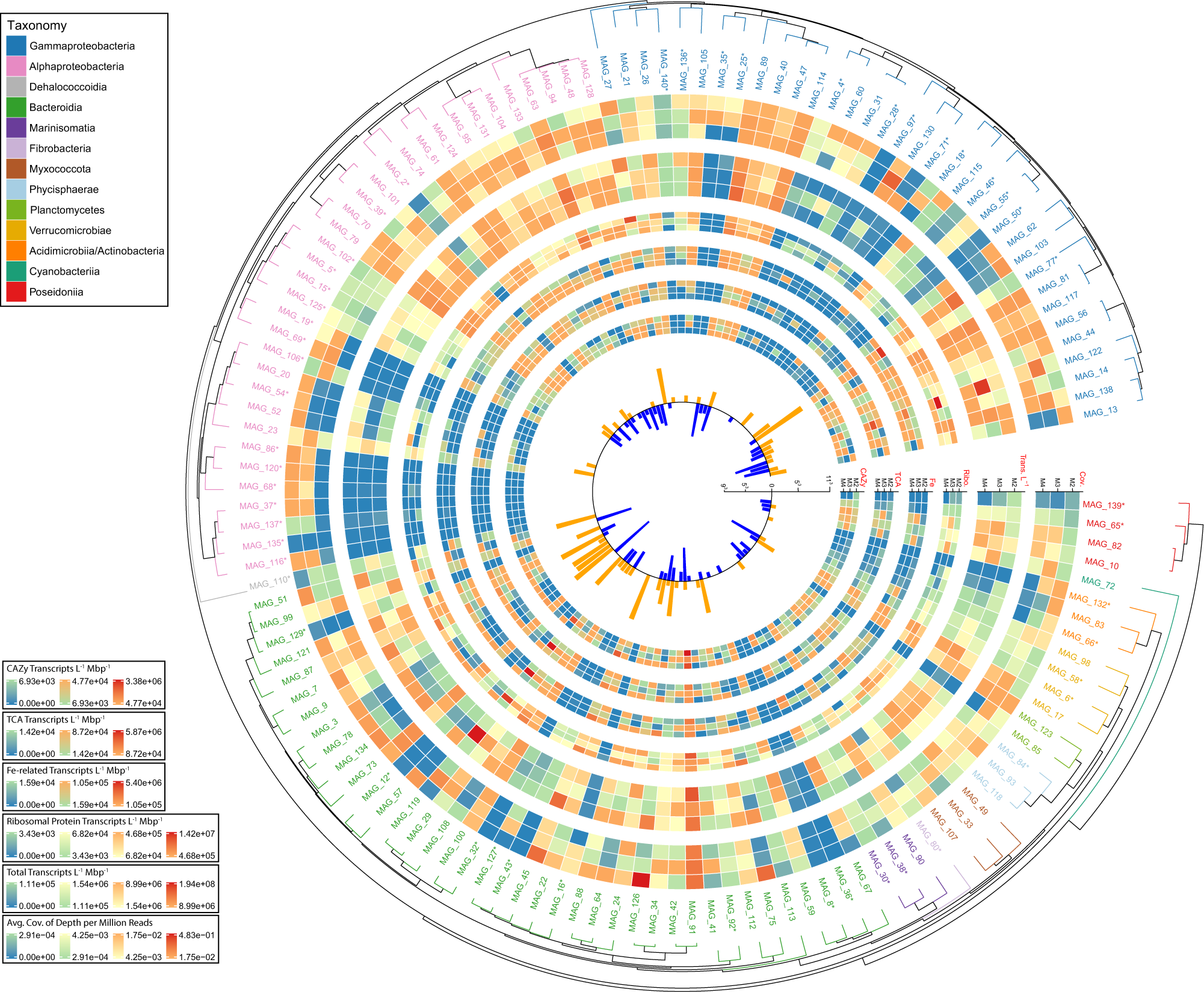 Microbial iron and carbon metabolism as revealed by taxonomy-specific  functional diversity in the Southern Ocean | The ISME Journal