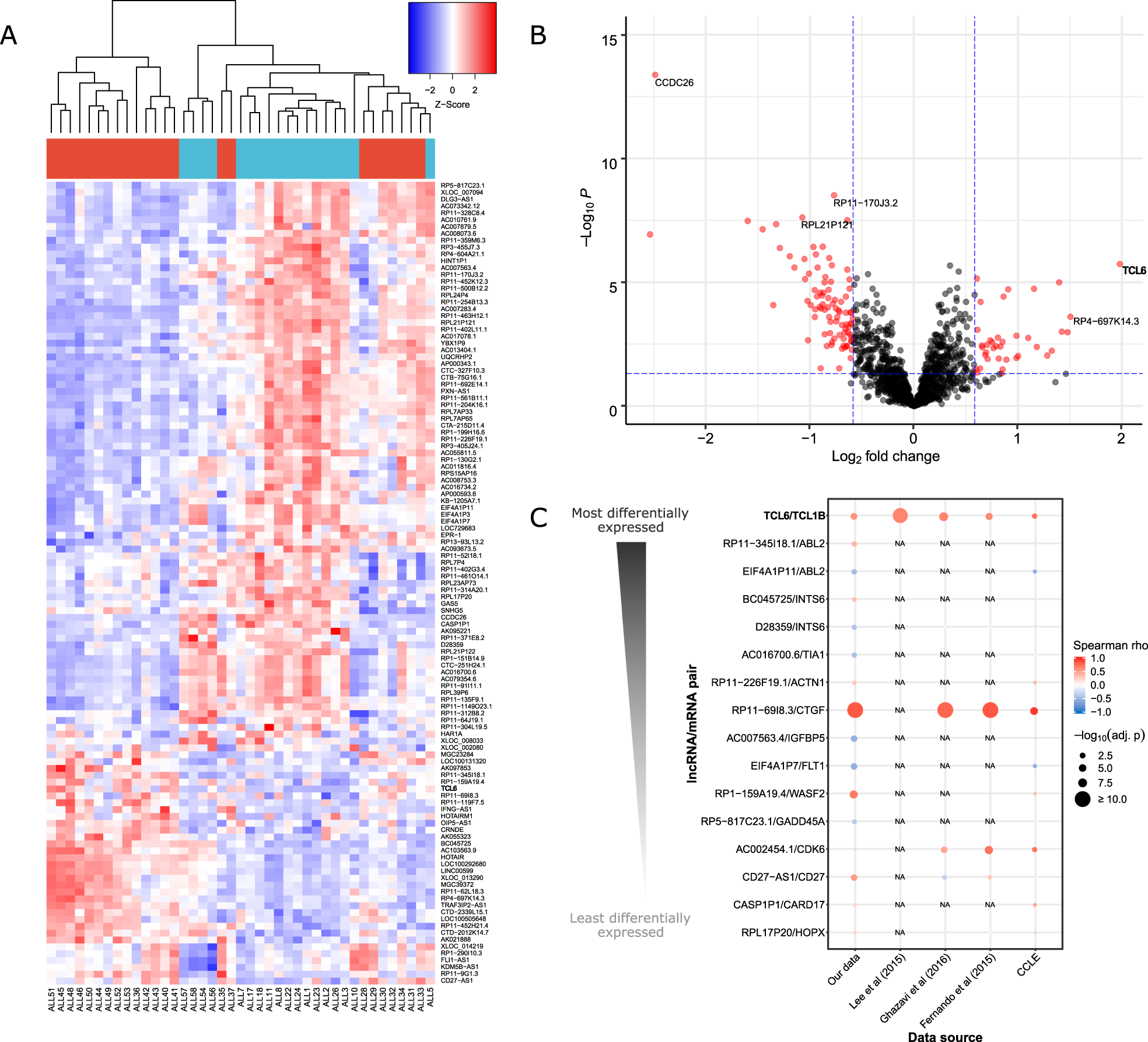 Expression of the long non-coding RNA TCL6 is associated with clinical  outcome in pediatric B-cell acute lymphoblastic leukemia | Blood Cancer  Journal