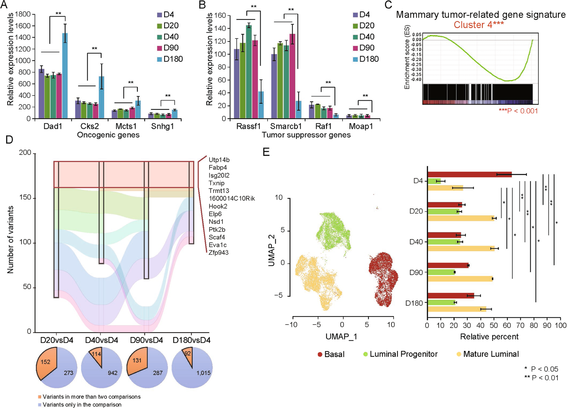 Fig. 7: Mammary gland tumor-related gene expression signature.