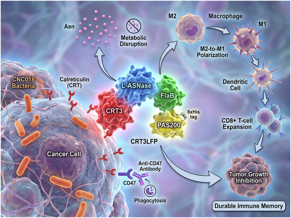 Calreticulin-targeting L-asparaginase-flagellin conjugate enhances Salmonella -mediated antitumor efficacy Calreticulin-targeting L-asparaginase-flagellin conjugate enhances Salmonella -mediated antitumor efficacy