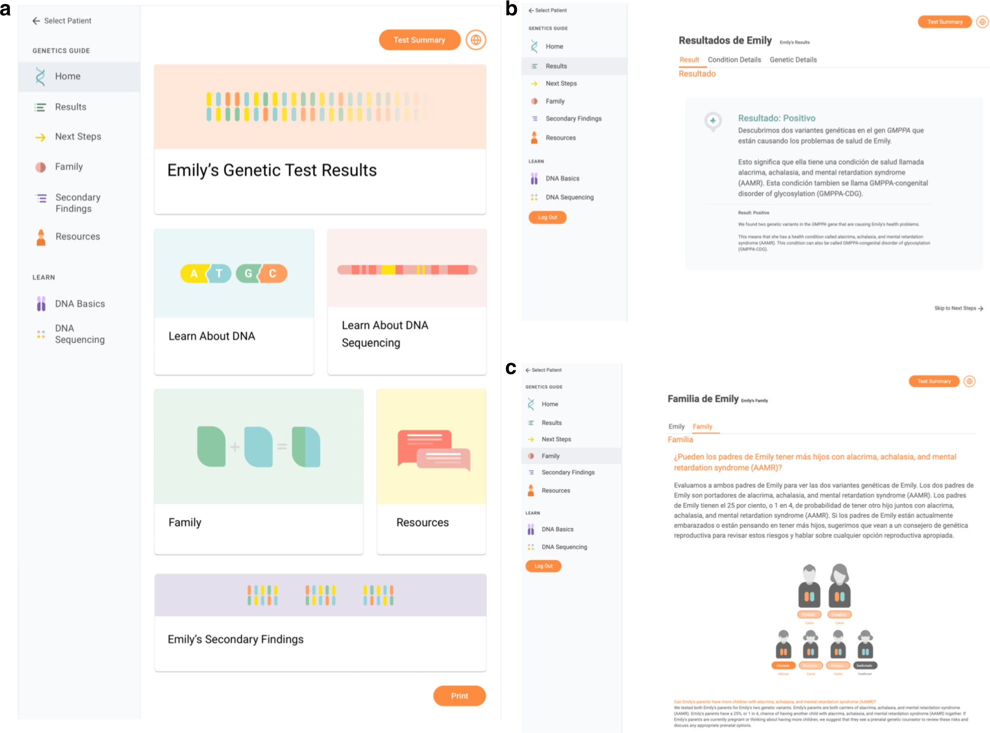 Fig. 2: Images of the GUÍA digital platform.
