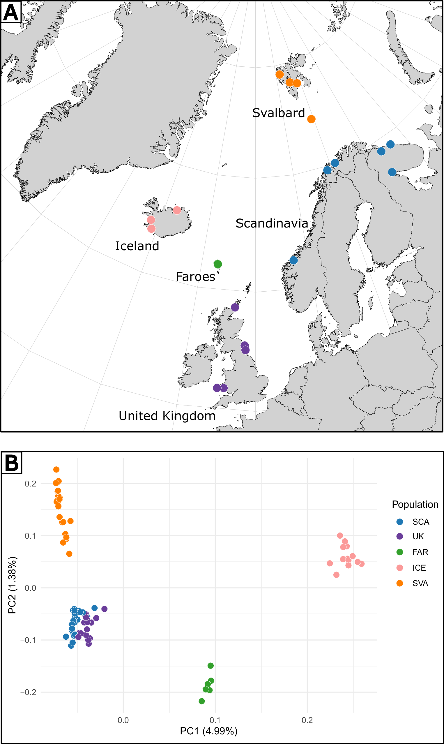 Fig. 1: Geographic distribution of samples.