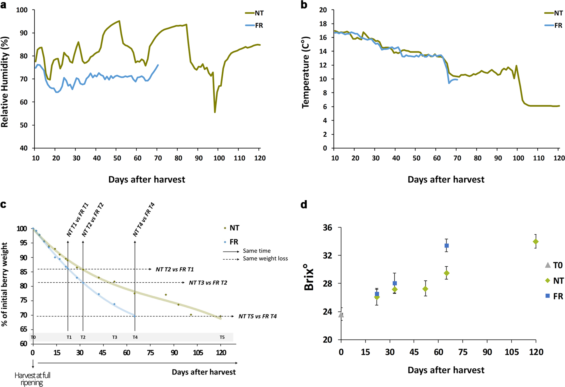 Fig. 1: Overview of the two postharvest dehydration processes and sampling strategy.
