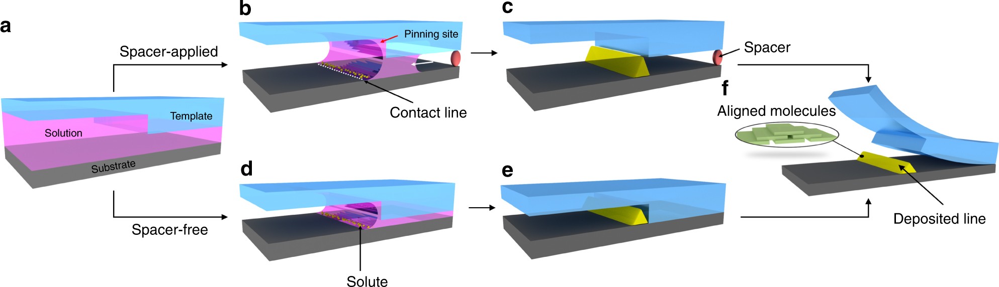 High Resolution Patterning Of Solution Processable Materials Via
