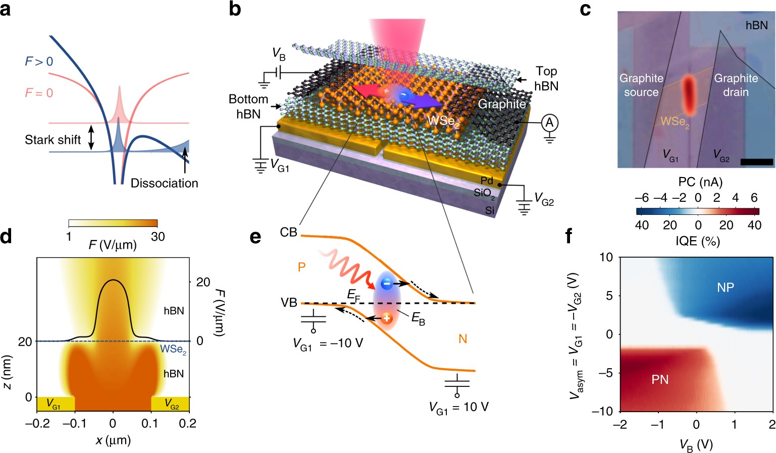Dissociation of two-dimensional excitons in monolayer WSe2 | Nature  Communications
