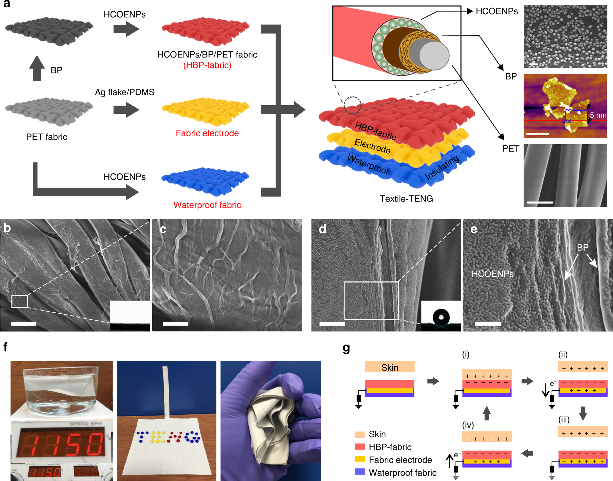 Skin-touch-actuated textile-based triboelectric nanogenerator with black  phosphorus for durable biomechanical energy harvesting | Nature  Communications
