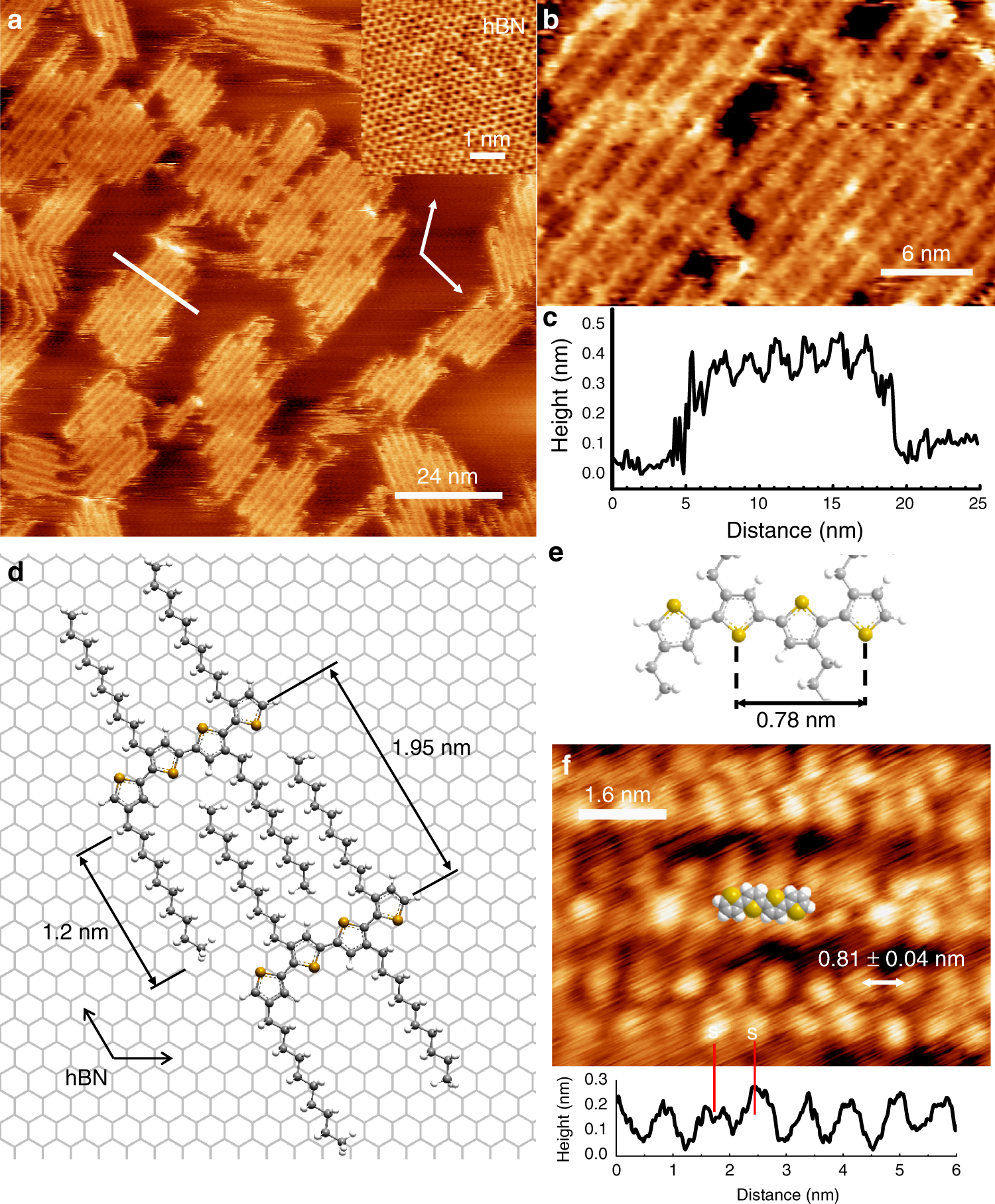 Ultra-high resolution imaging of thin films and single strands of  polythiophene using atomic force microscopy | Nature Communications