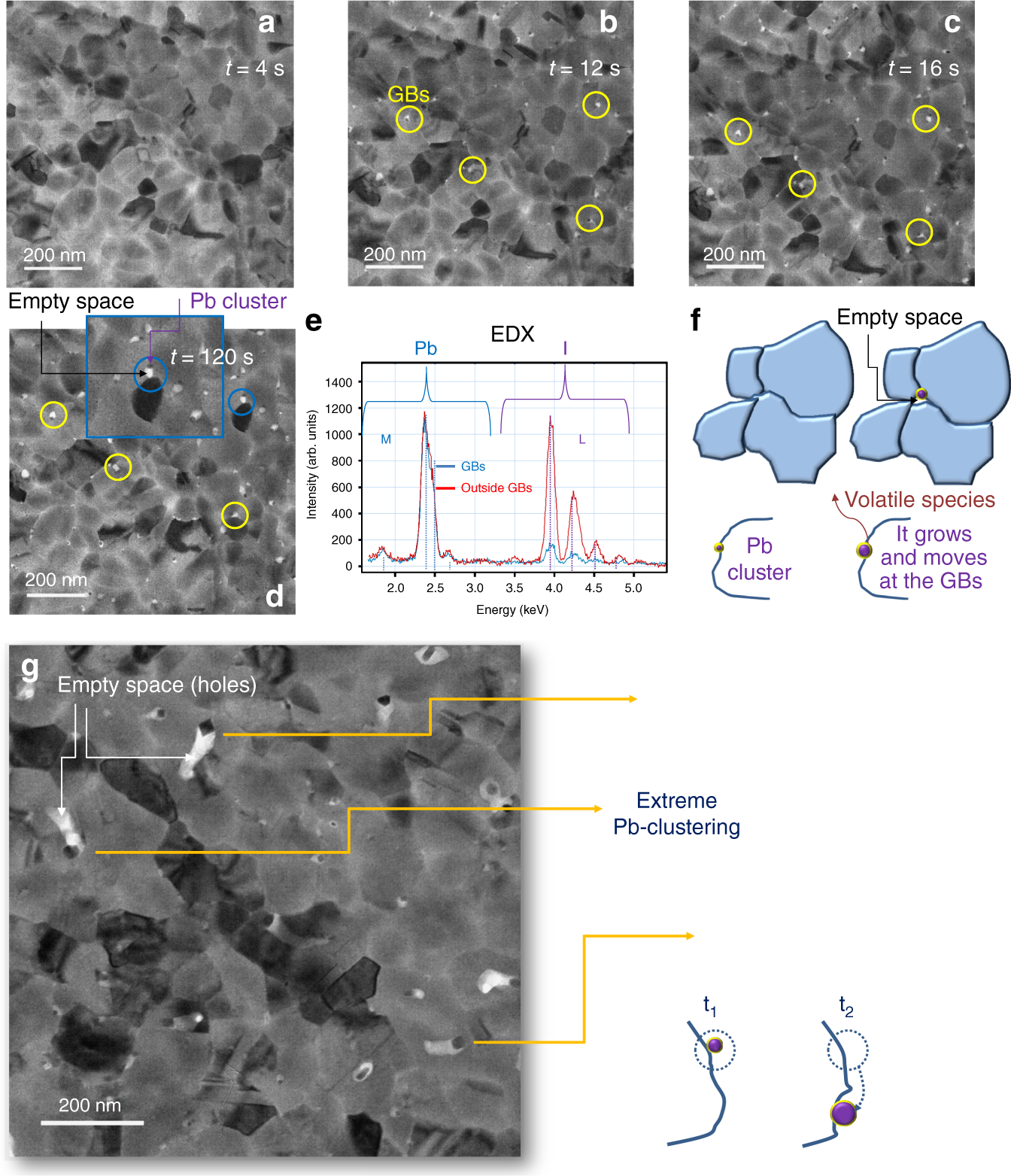 Pb Clustering And Pbi 2 Nanofragmentation During