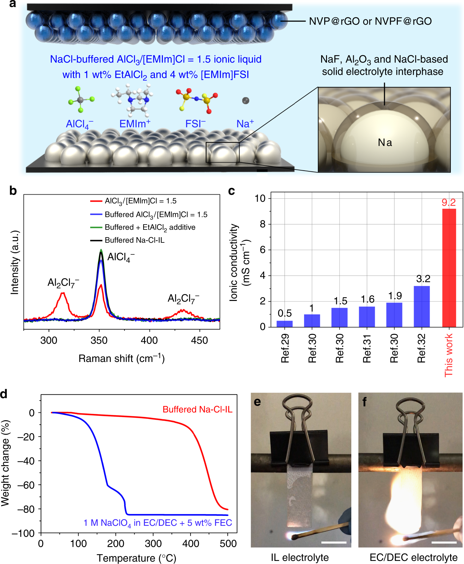 A Safe And Non Flammable Sodium Metal Battery Based On An