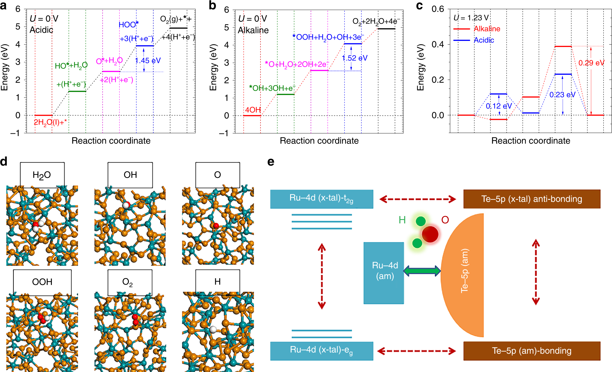 Fig. 3: OER energy profile and activity plot.
