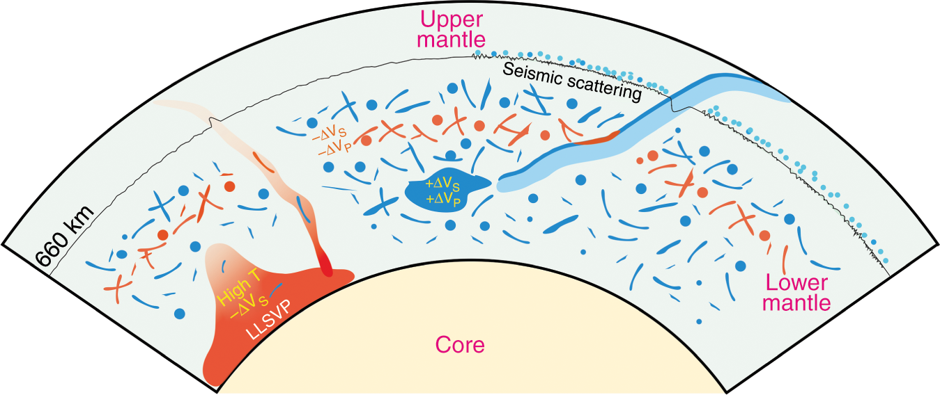 Fig. 5: Schematic diagram for subducted oceanic crust in the lower mantle.