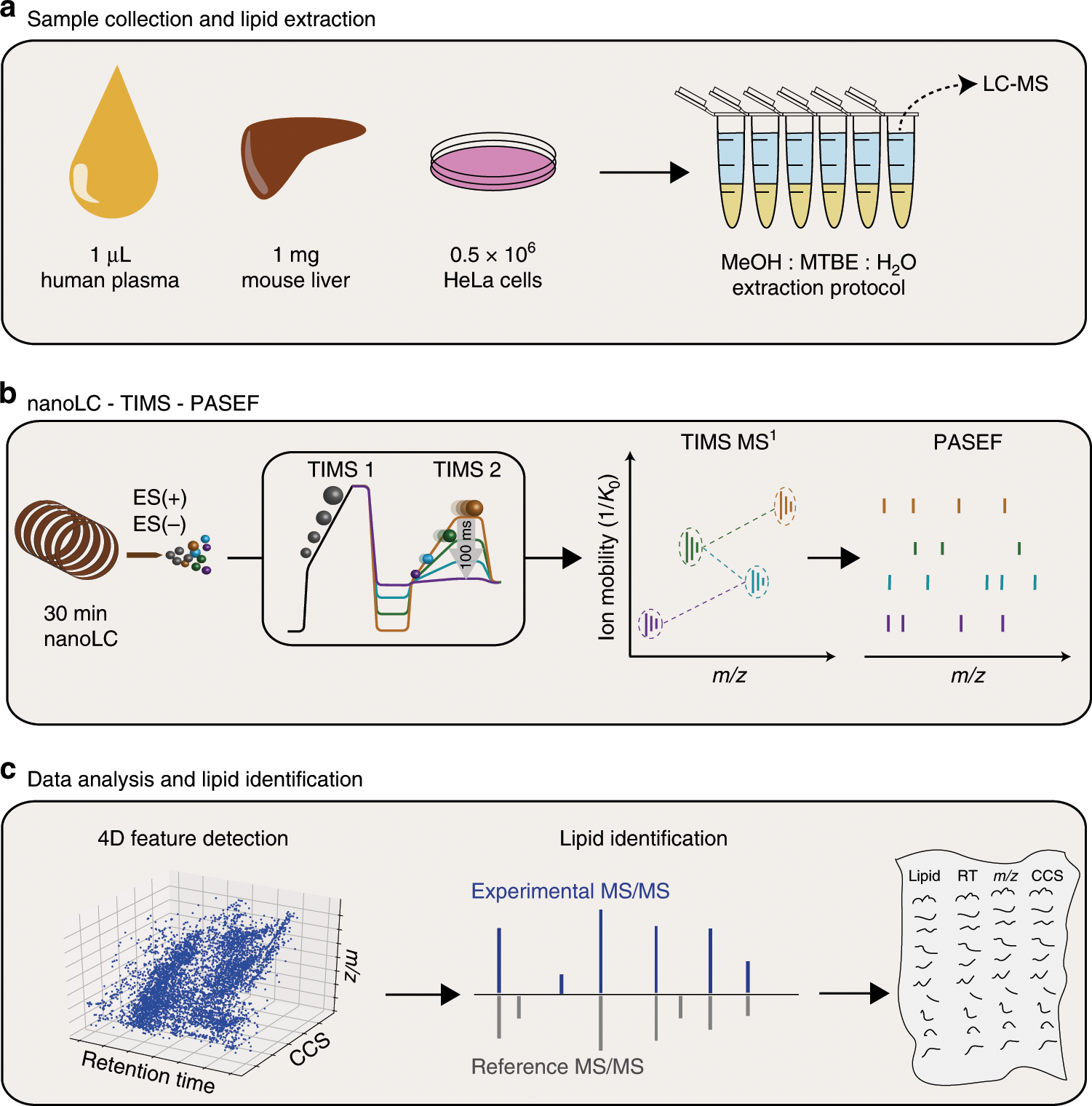 Trapped ion mobility spectrometry and PASEF enable in-depth lipidomics from  minimal sample amounts | Nature Communications
