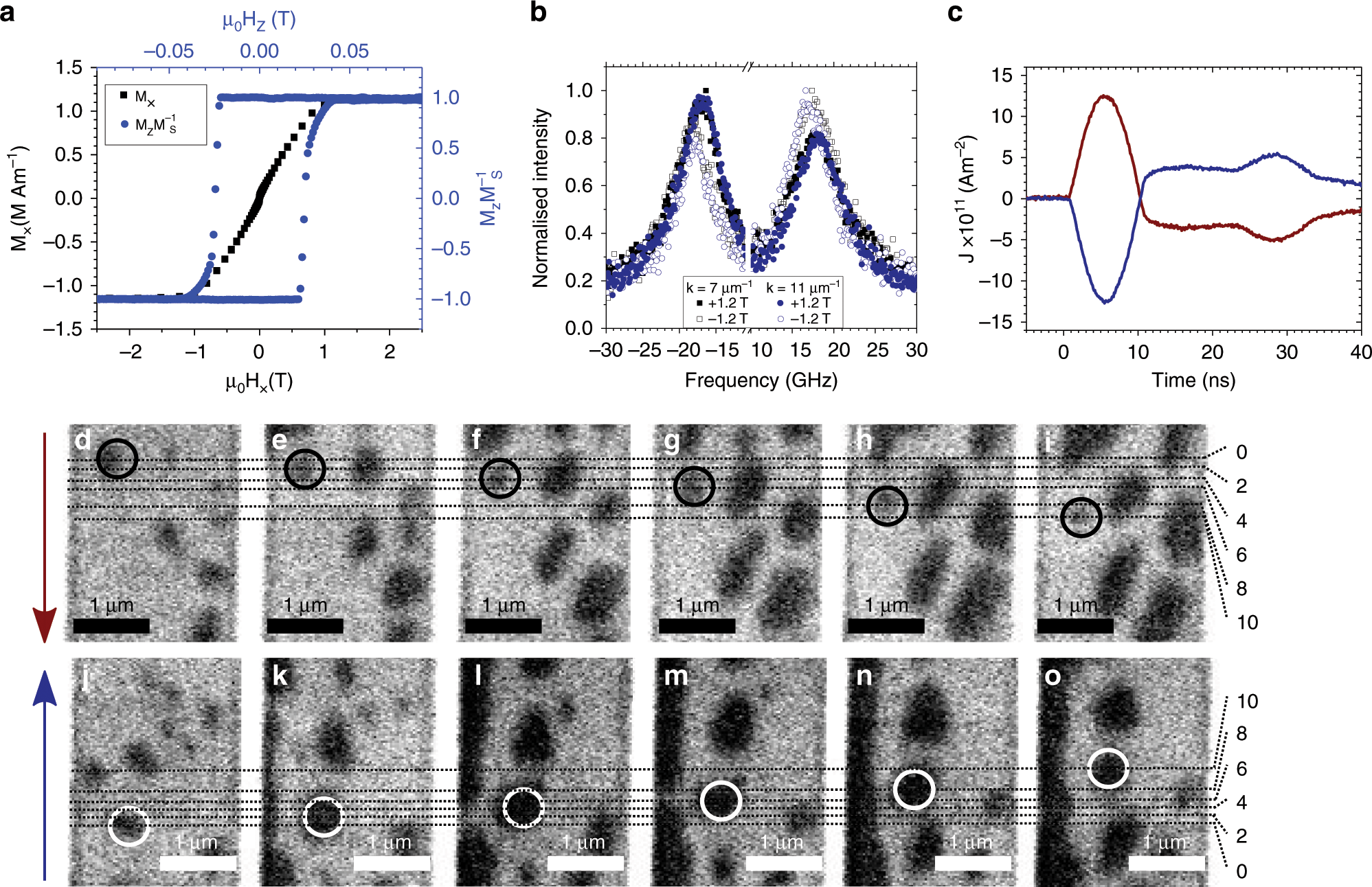 Fig. 1: Zero field skyrmion motion.