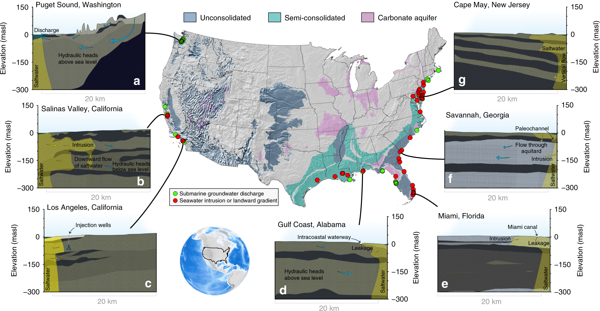 Connecticut Water Table Map Groundwater Level Observations In 250,000 Coastal Us Wells Reveal Scope Of Potential Seawater Intrusion | Nature Communications Connecticut Water Table Map Groundwater Level Observations In 250,000 Coastal Us Wells Reveal Scope Of Potential Seawater Intrusion | Nature Communications