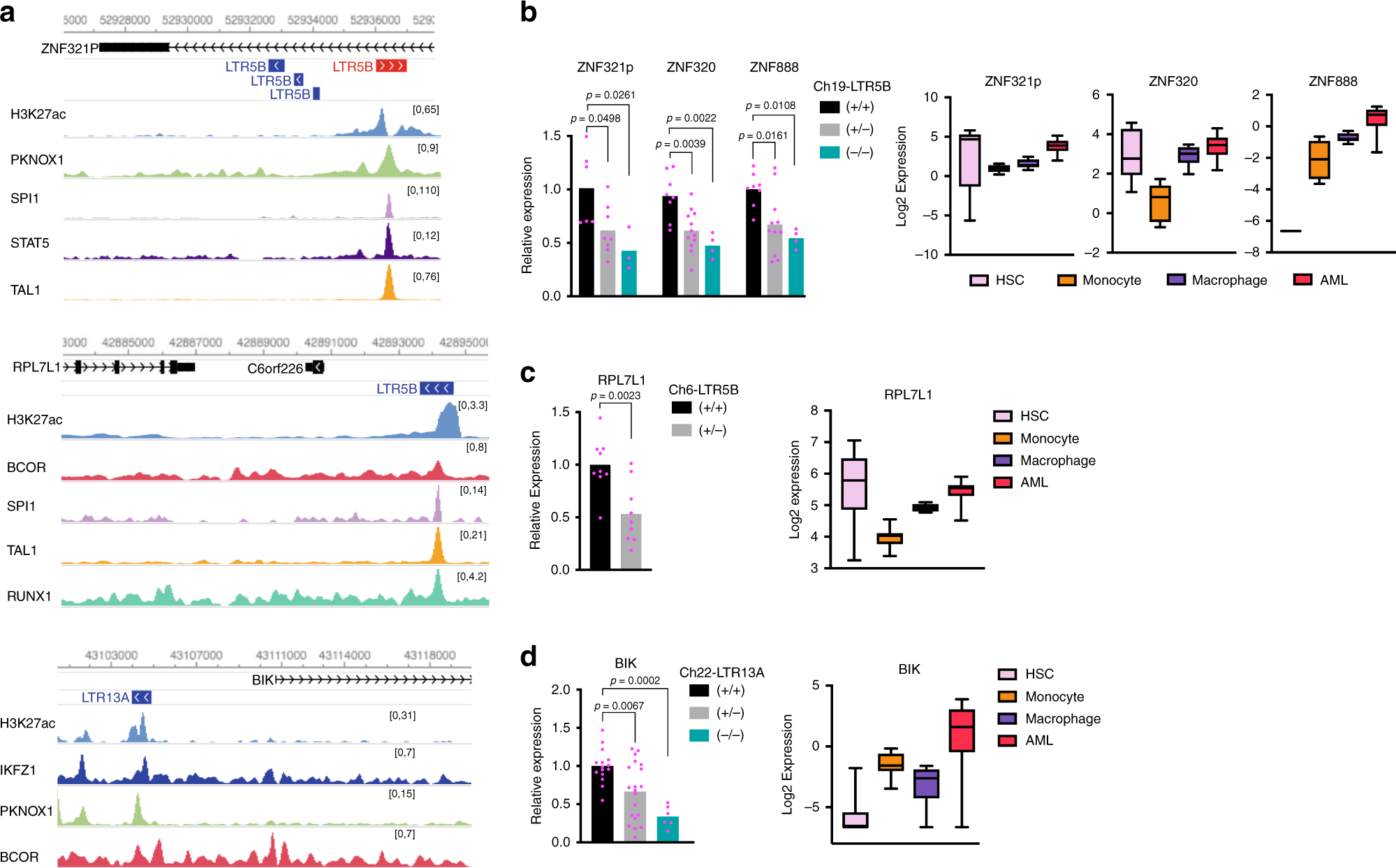 Fig. 4: Regulatory ERVs modulate host gene expression.
