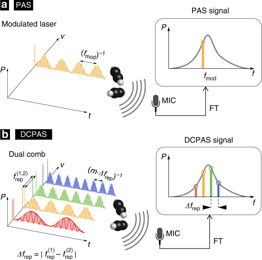 Photo-acoustic dual-frequency comb spectroscopy | Nature Communications