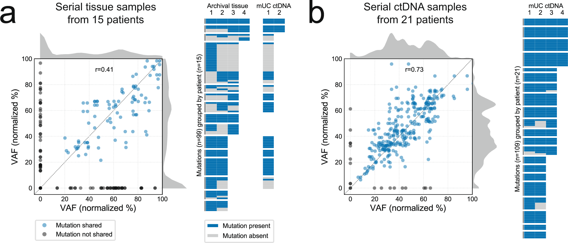 Fig. 3: Temporal heterogeneity in tumor tissue and circulating tumor DNA (ctDNA).