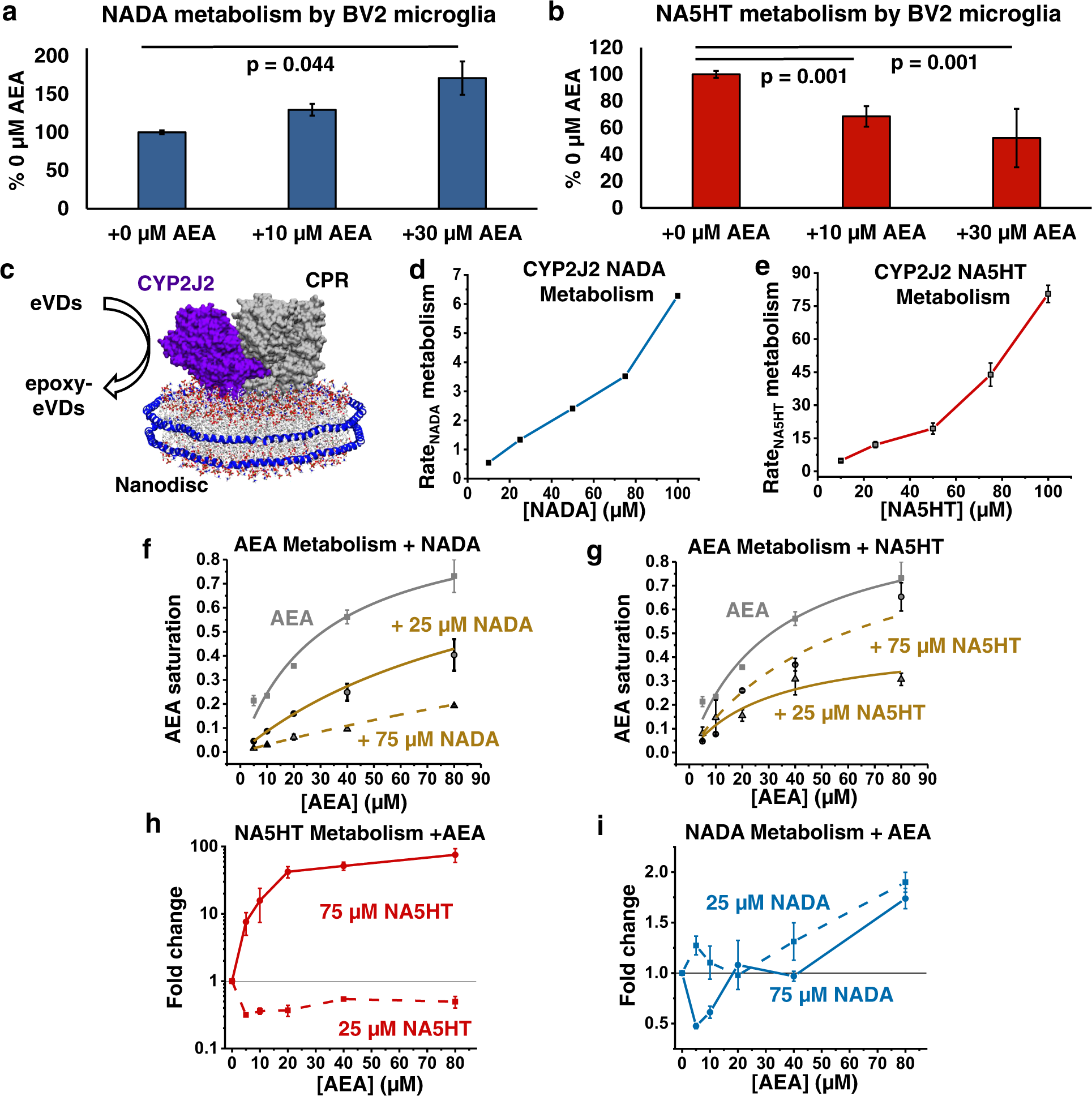 Fig. 3: Potentiation of eVD metabolism by AEA.