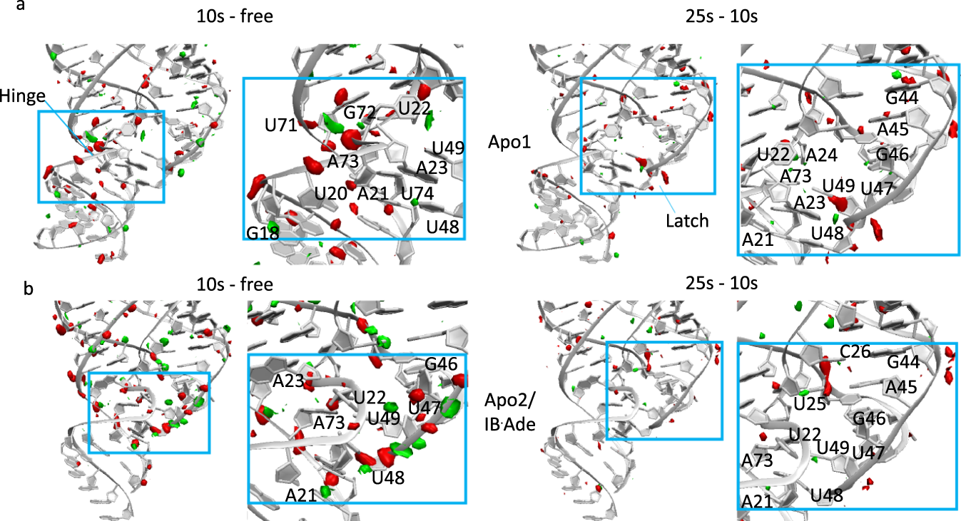 Fig. 4: Difference electron density reflecting early stages of AUC–TUC1 transition.