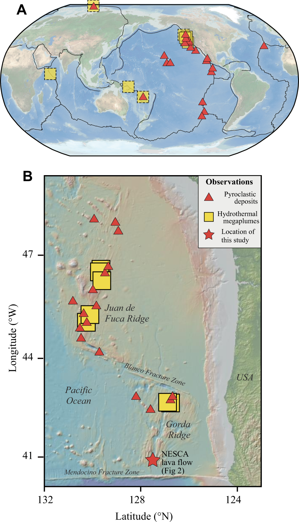 Rapid heat discharge during deep-sea eruptions generates megaplumes and  disperses tephra