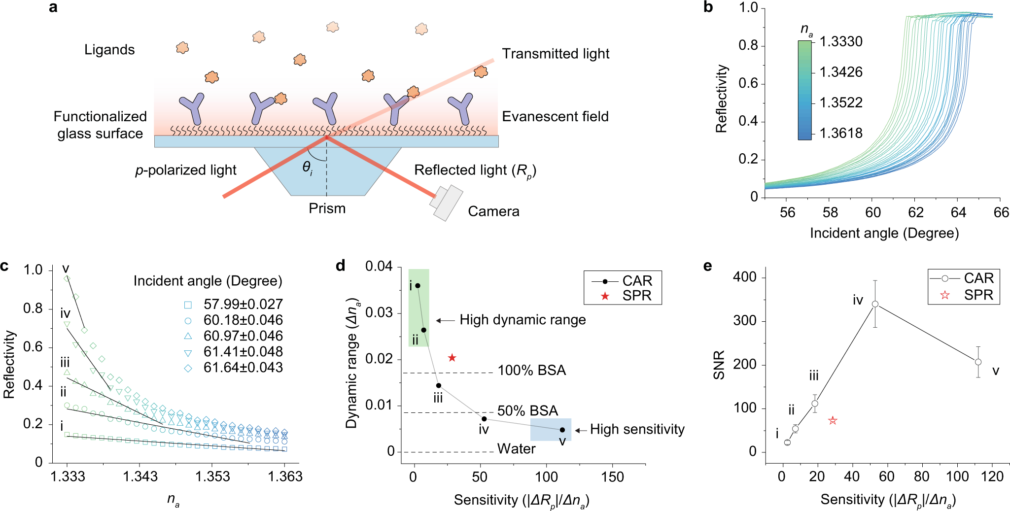 Critical angle reflection imaging for quantification of molecular  interactions on glass surface | Nature Communications
