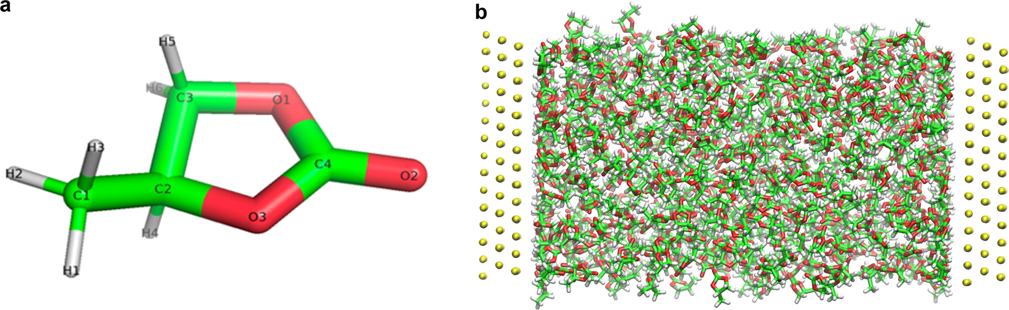 Fig. 3: Illustrations of molecular dynamics simulations for PC.