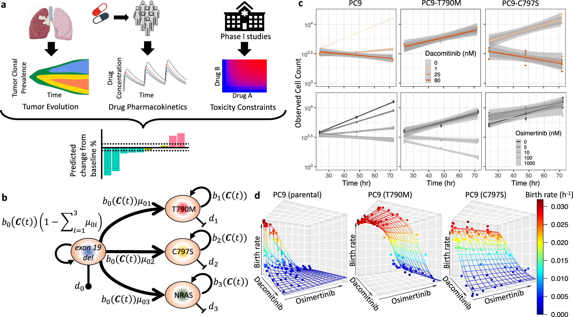 Identification of optimal dosing schedules of dacomitinib and osimertinib  for a phase I/II trial in advanced EGFR-mutant non-small cell lung cancer |  Nature Communications