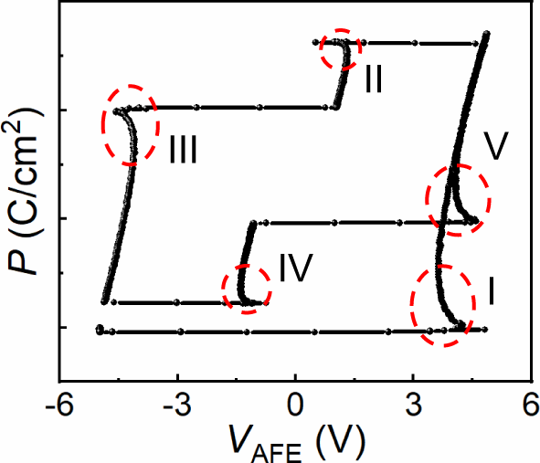 Fig. 4: Relation between polarization and voltage.