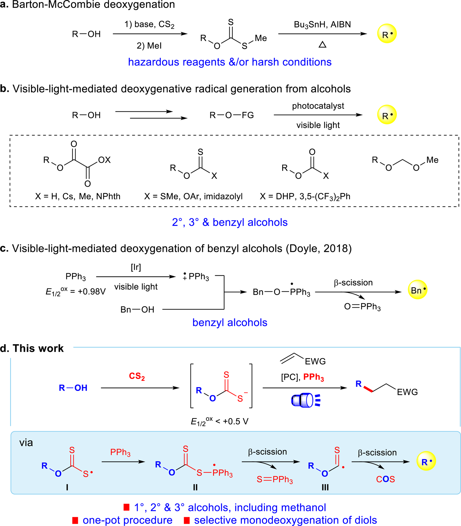 Selective Deoxygenative Alkylation Of Alcohols Via Photocatalytic Domino Radical Fragmentations Nature Communications