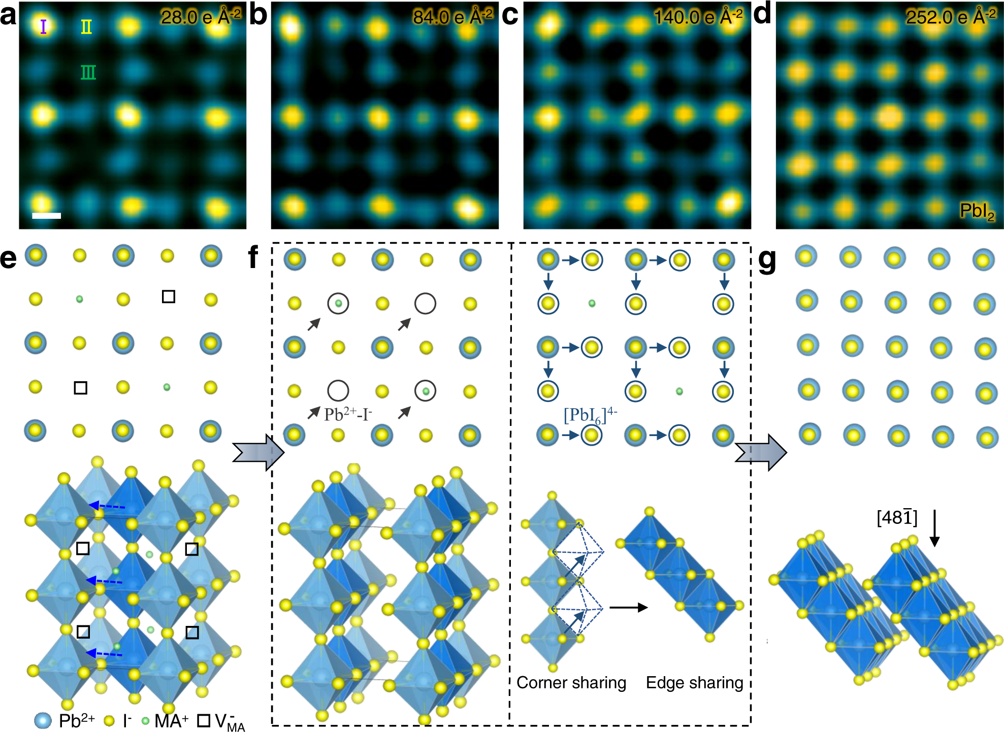 Fig. 4: Atomic-scale imaging of the decomposition pathway.
