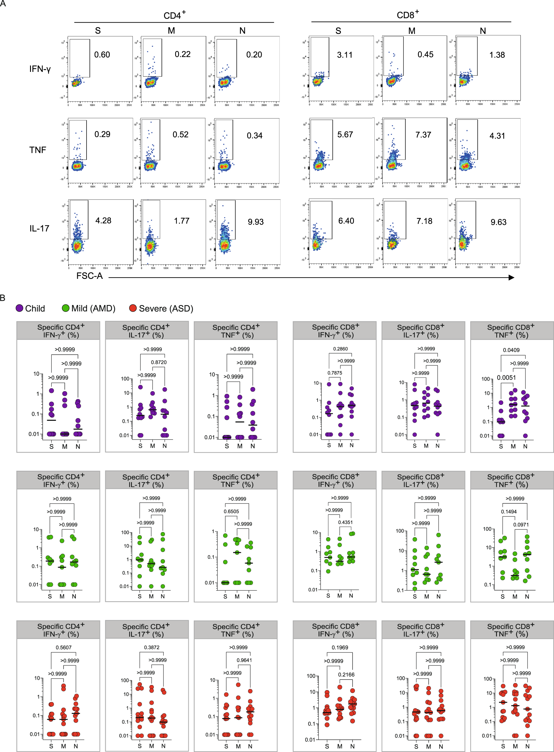 Fig. 5: Specific T cell responses.