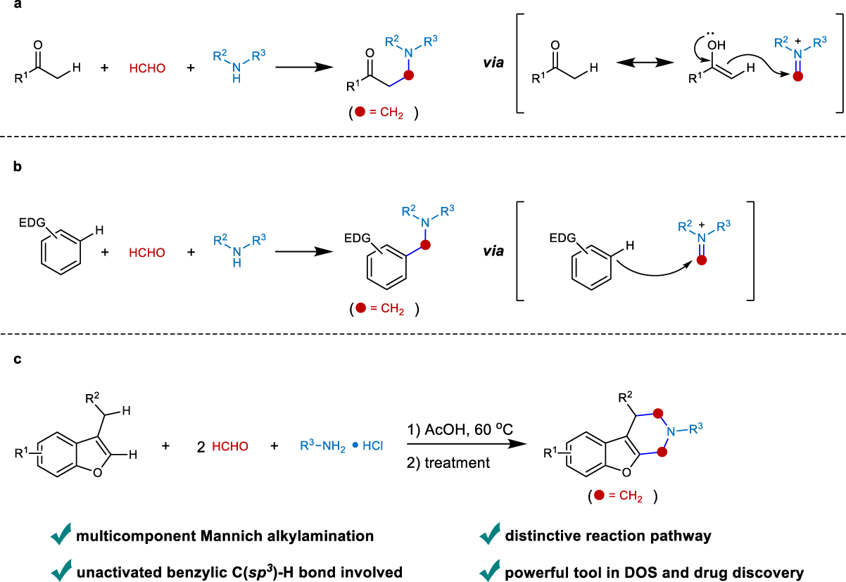 Fig. 1: Overview of Mannich reaction.