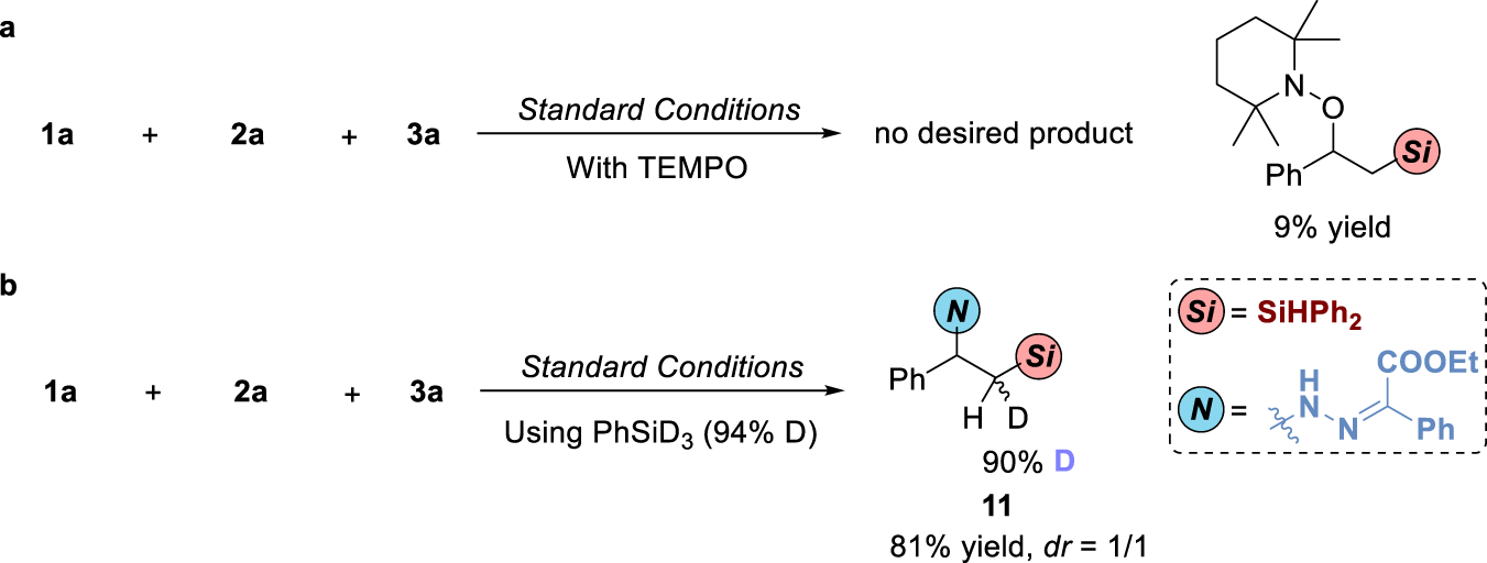 Fig. 7: Radical trapping and Deuterium-labeling experiments.