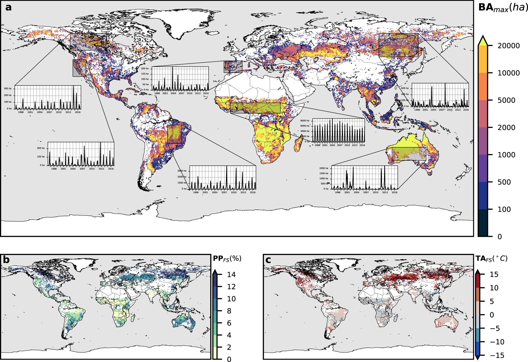 Spatial and temporal expansion of global wildland fire activity in response  to climate change