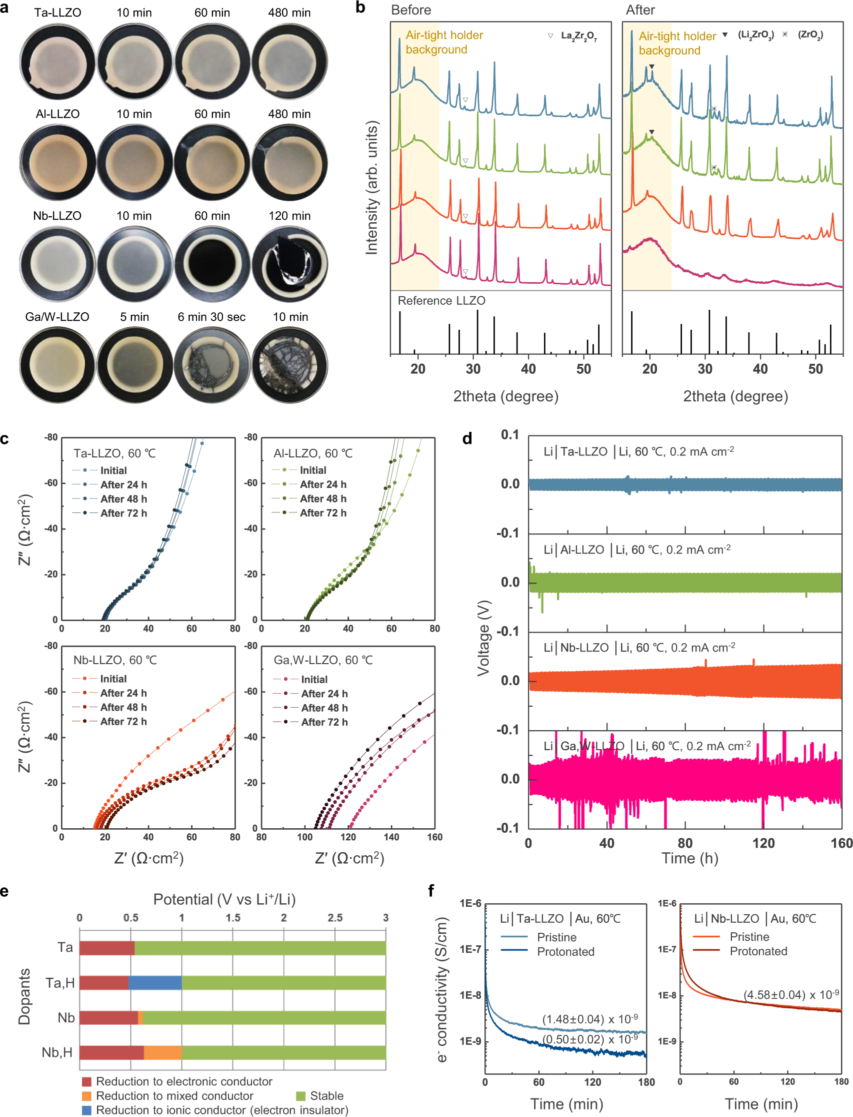 High-energy and durable lithium metal batteries using garnet-type solid  electrolytes with tailored lithium-metal compatibility | Nature  Communications