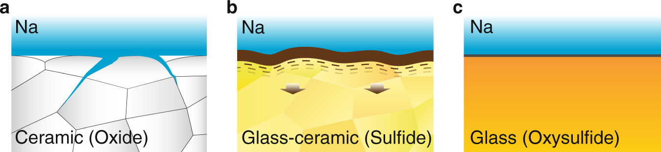 Fig. 1: Classification of solid electrolyte−Na metal interfaces.