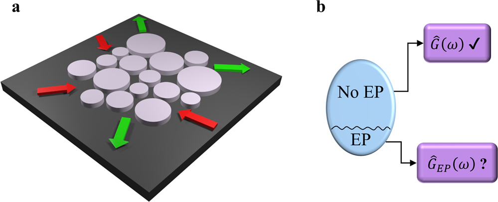 Fig. 3: Non-Hermitian resonant systems and their responses.